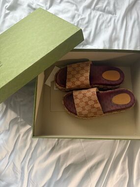 Gucci platform slides